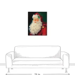 Hot Merry Christmas Santa Portrait Canvas Art Print Christmas Art & Wall Decor