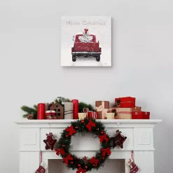 Sale Merry Christmas Snowy Truck Canvas Art Print Christmas Art & Wall Decor