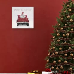 Sale Merry Christmas Snowy Truck Canvas Art Print Christmas Art & Wall Decor