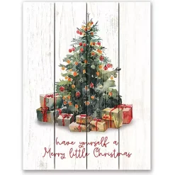Outlet Merry Little Christmas Wood Pallet Wall Plaque Christmas Art & Wall Decor