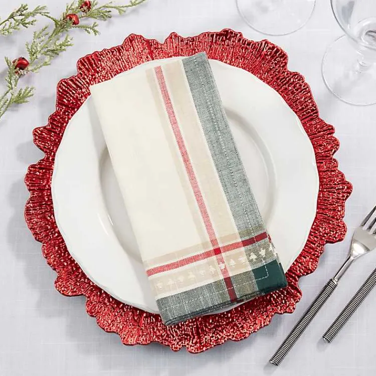 Kirklands Home Table Linens|Merry Pines Cotton Napkins, Set of 4