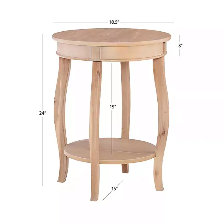 Kirklands Home Accent & End Tables|Merryweather Natural Wood Accent Table Tan