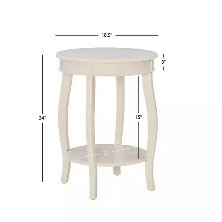Kirklands Home Accent & End Tables|Merryweather Off White Accent Table Ivory