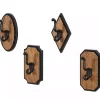Kirklands Home Hooks|Metal and Wood Beaded Wall Hooks, Set of 4