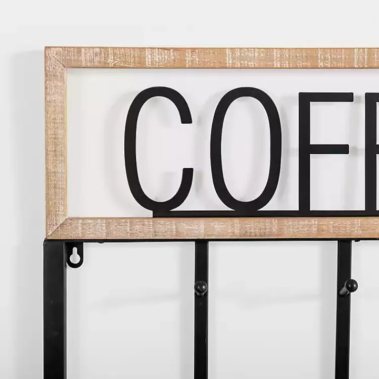 Kirklands Home Hooks|Metal and Wood Coffee Bar Wall Hooks