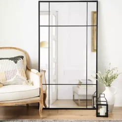 Kirklands Home Full Length & Floor Mirrors|Metal Paned Camden Leaner Mirror