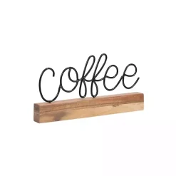 Online Metal Script Coffee Wood Block Statues & Figurines