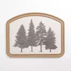 Kirklands Home Wall Plaques|Metal Tree Scene Framed Wall Plaque