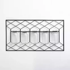 Kirklands Home Wall Storage|Metal Wire and Bottles Wall Plaque