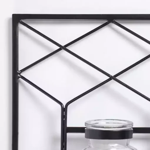Kirklands Home Wall Storage|Metal Wire and Bottles Wall Plaque