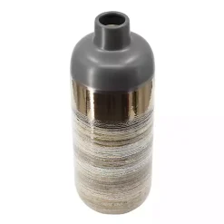 Outlet Metallic Gold and Gray Vase Vases
