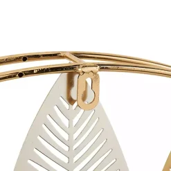 Kirklands Home Wall Plaques|Metallic Gold and Silver Layered Leaf Wall Plaque