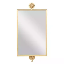Kirklands Home Decorative Mirrors|Metallic Metal Frame Wall Mirror Gold