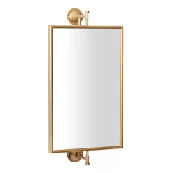 Kirklands Home Decorative Mirrors|Metallic Metal Frame Wall Mirror Gold