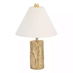 Kirklands Home Table Lamps|Metallic Gold Textured Table Lamp Ivory