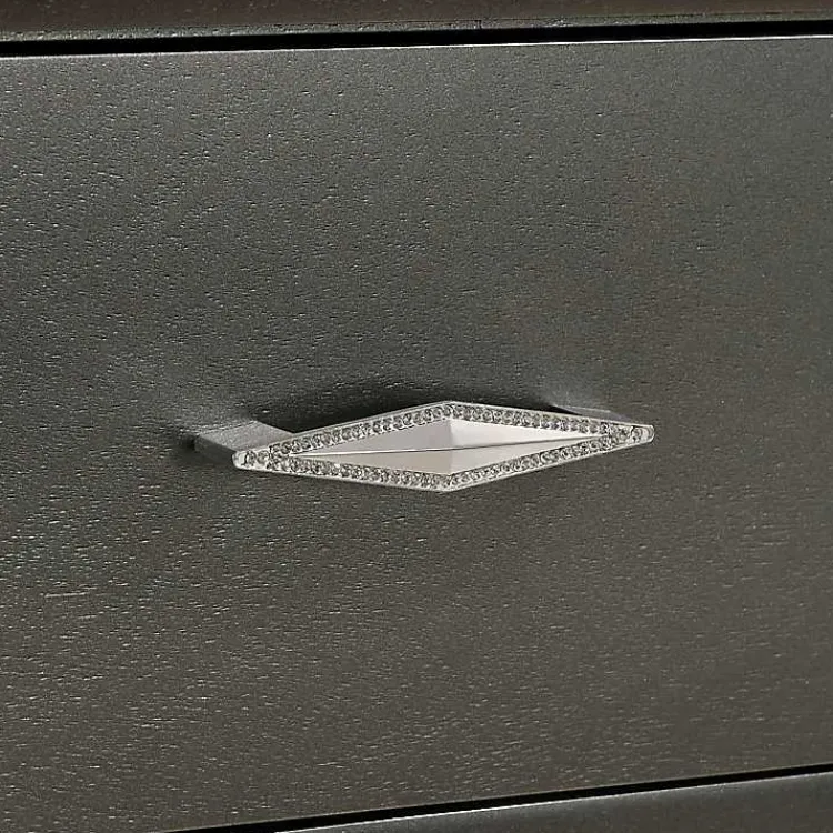 Kirklands Home Nightstands|Metallic Wood Jovan Nightstand Gray