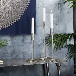 Clearance Metallic Loop Base Taper Candle Holders, Set of 3 Candle Holders