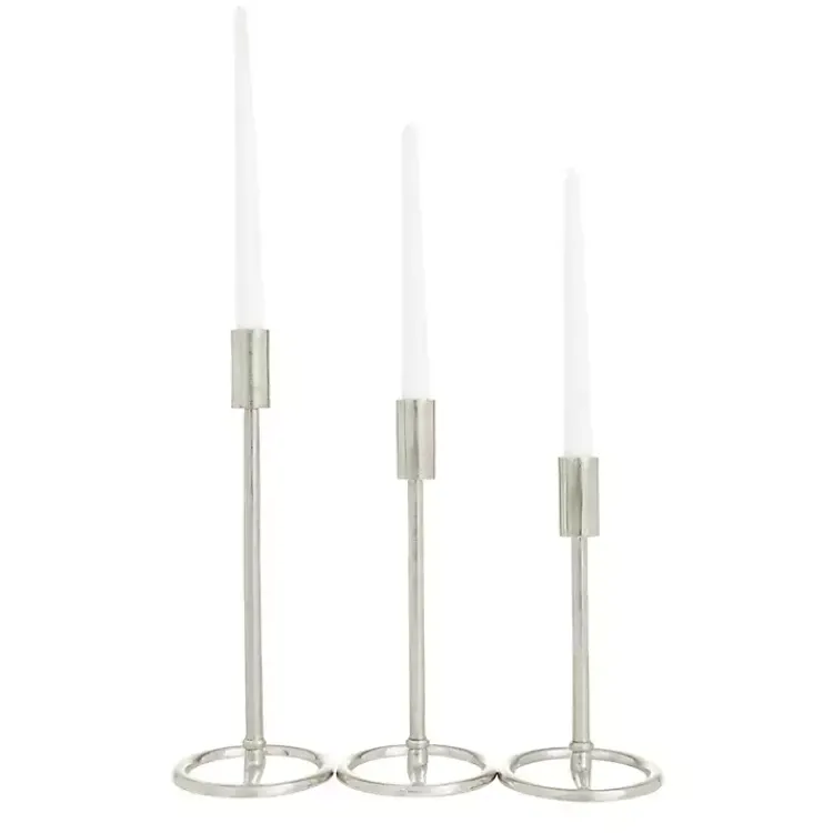Clearance Metallic Loop Base Taper Candle Holders, Set of 3 Candle Holders