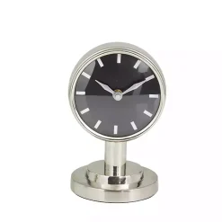 New Metallic Steel Beveled Base Tabletop Clock Decorative Accents