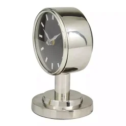 New Metallic Steel Beveled Base Tabletop Clock Decorative Accents