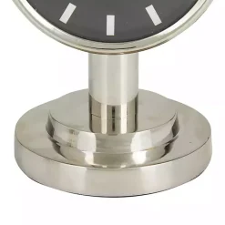 New Metallic Steel Beveled Base Tabletop Clock Decorative Accents
