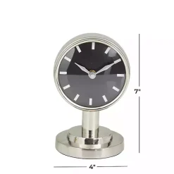 New Metallic Steel Beveled Base Tabletop Clock Decorative Accents
