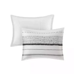 Kirklands Home Comforters|Mia White Striped 3-pc. King Comforter Set