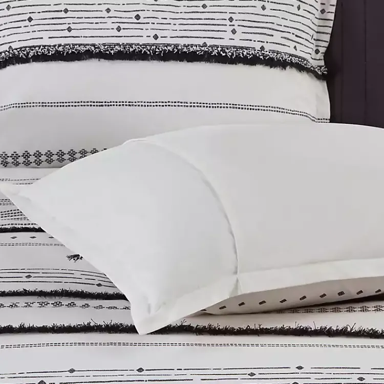 Kirklands Home Comforters|Mia White Striped 3-pc. King Comforter Set