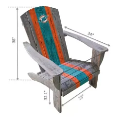Kirklands Home Outdoor Seating|Miami Dolphins Adirondack Outdoor Chair Brown