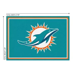 Kirklands Home Area Rugs|Miami Dolphins Area Rug, 3x4 Blue
