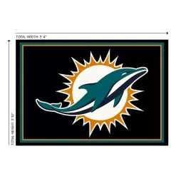 Kirklands Home Area Rugs|Miami Dolphins Area Rug, 4x6