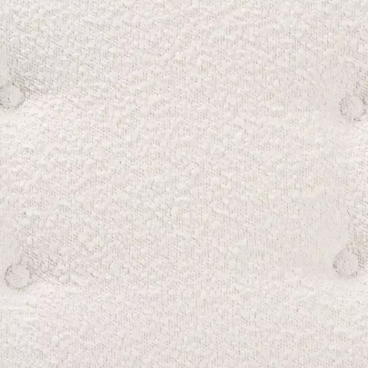 Kirklands Home Benches & Ottomans|Mid-Century Modern Boucle Angled Bench White