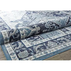 Kirklands Home Area Rugs|Midnight Blue Frieda Medallion Area Rug, 8x10