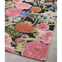 Kirklands Home Area Rugs|Midnight Garden Party Indoor/Outdoor Rug, 7x11