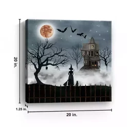 Hot Midnight Mansion Canvas Art Print Halloween