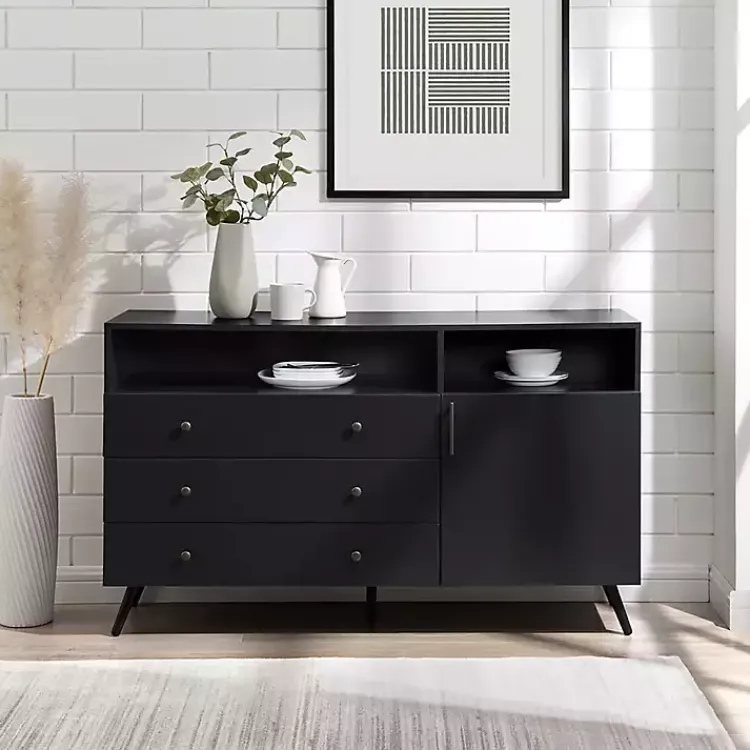 Kirklands Home Cabinets & Sideboards|Midnight Mid-Century Modern Sideboard