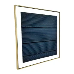 Kirklands Home Canvas Art|Midnight Waves Framed Canvas Art Print Blue