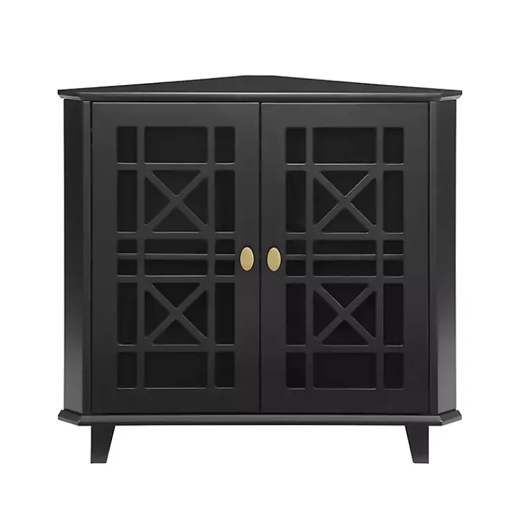 Kirklands Home Cabinets & Sideboards|Mikie Corner Cabinet Black