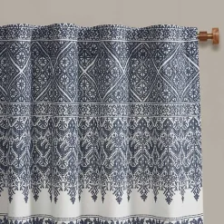 Kirklands Home Curtains & Drapes|Mila Horizontal Stripe Curtain Panel, 84 in. Blue