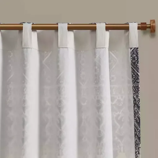 Kirklands Home Curtains & Drapes|Mila Horizontal Stripe Curtain Panel, 84 in. Blue