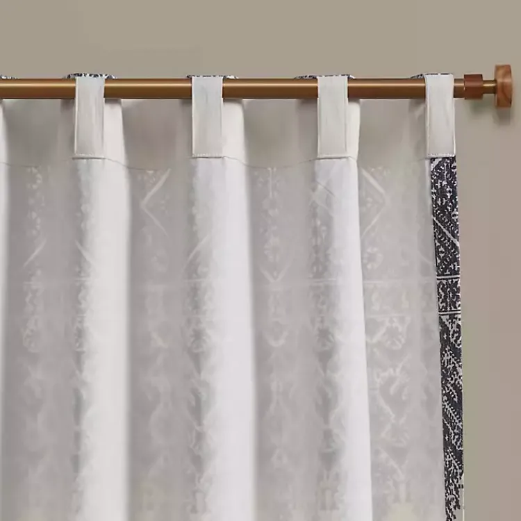 Kirklands Home Curtains & Drapes|Mila Horizontal Stripe Curtain Panel, 84 in. Blue