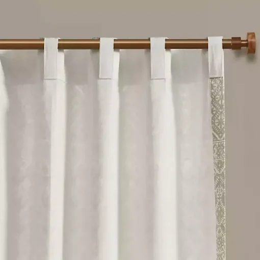 Kirklands Home Curtains & Drapes|Mila Horizontal Stripe Curtain Panel, 84 in. Tan
