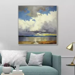 Kirklands Home Canvas Art|Mile High Lake Sky Framed Canvas Art Print Multi