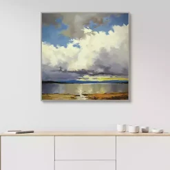 Kirklands Home Canvas Art|Mile High Lake Sky Framed Canvas Art Print Multi