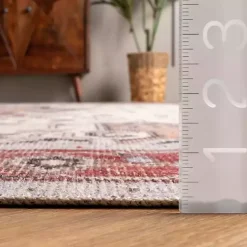 Kirklands Home Area Rugs|Miley Traditional Medallion Washable Area Rug, 4x6