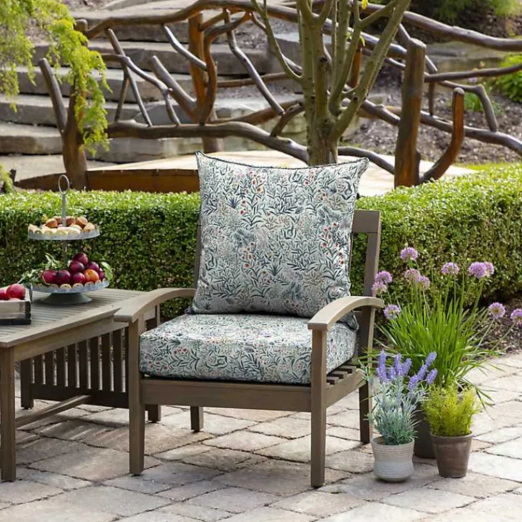 Kirklands Home Outdoor Cushions & Pillows|Millennial Leaf 2-pc. Outdoor Deep Seat Cushion