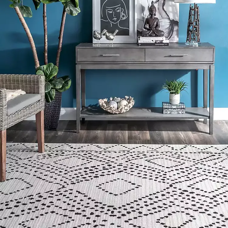 Kirklands Home Area Rugs|Millie Dotted Diamond Area Rug, 5x8