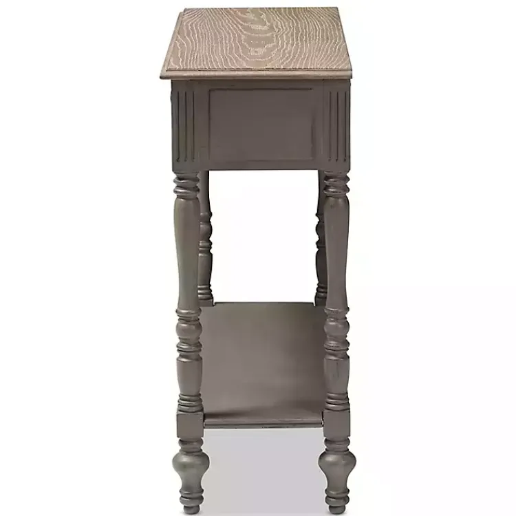 Kirklands Home Console Tables|Mindi Wood Rustic Farmhouse Console Table Gray