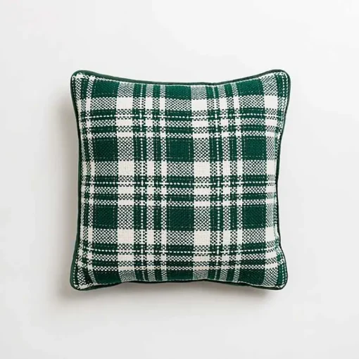 Best Mini Green and White Plaid Christmas Pillow Christmas Pillows