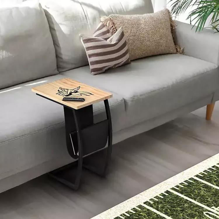 Kirklands Home Accent & End Tables|Minnesota Vikings Wood C-Table Tan